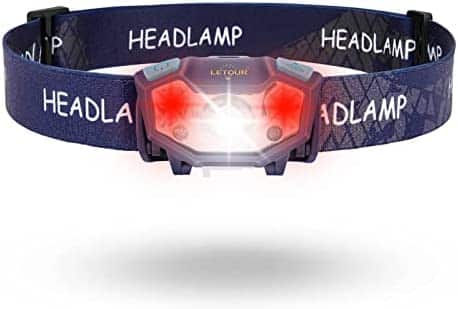 LED Stirnlampe Wiederaufladbar 350 lm Gestenerkennung 5 Modi Kopflampe USB Leicht 2,0 Oz IP65 Wasserdicht für Camping, Wandern, Laufen, Angeln, Joggen