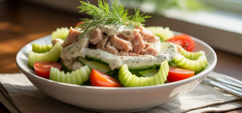 erfrischendes Thunfischsalat-Mittagessen
