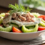 Erfrischender Thunfischsalat 3 erfrischendes Thunfischsalat-Mittagessen