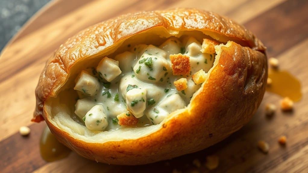 creamy crunchy comfort food => cremige knusprige Komfortnahrung“></div>
<p>Wenn die cremige Thunfischmischung auf den knackigen Biss von Sellerie trifft, entsteht ein beruhigender Kontrast, der sowohl beruhigend als auch lebhaft wirkt. Das Gericht lässt freigeistige Esser die Thunfischvariationen erkunden, ohne sich eingeengt zu fühlen. Jeder Biss bietet ein sanftes Ziehen von weicher Kartoffel und knackigem Gemüse, wodurch ein Texturgleichgewicht entsteht, das sich genau richtig anfühlt. Die cremige Sauce hält den Thunfisch zusammen, während der Sellerie einen lebhaften Schnapp gibt. Diese Harmonie lädt zu entspanntem Essen ein, als ob das Mahl selbst einen Moment der Pause fördert. Es fühlt sich an wie eine freundliche Umarmung, die den Gaumen wandern lässt, aber gleichzeitig in einfachen, befriedigenden Aromen verwurzelt bleibt.</p>
<h2 id=