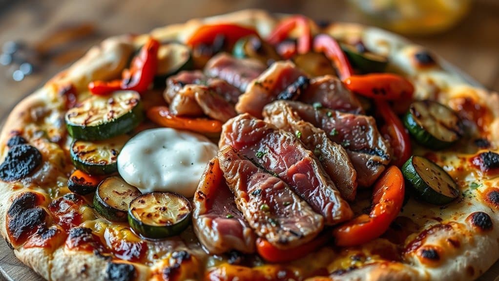Gegrillte Gemüsepizza-Delikatessen