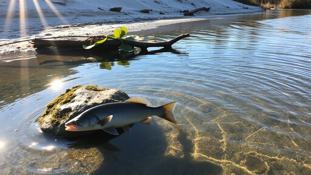 schattige Deckung ruhige Gewässer