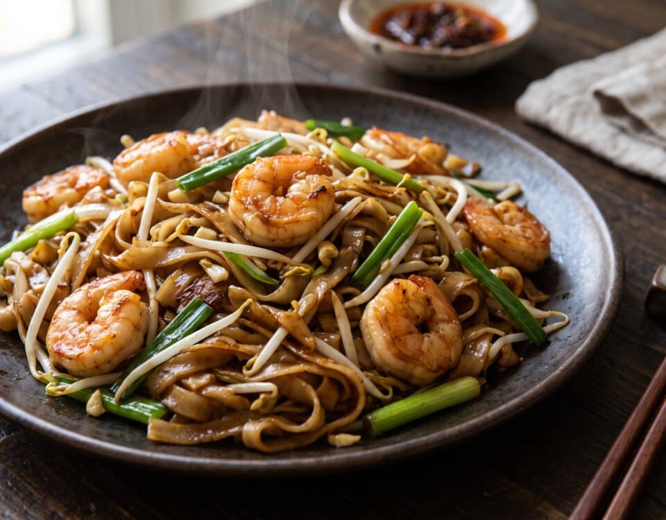 Shrimp chow fun with noodles 2K